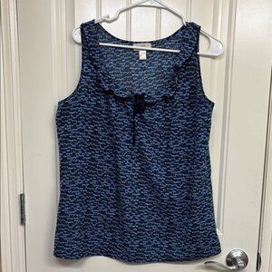 Loft Blue Patterned Women's Top